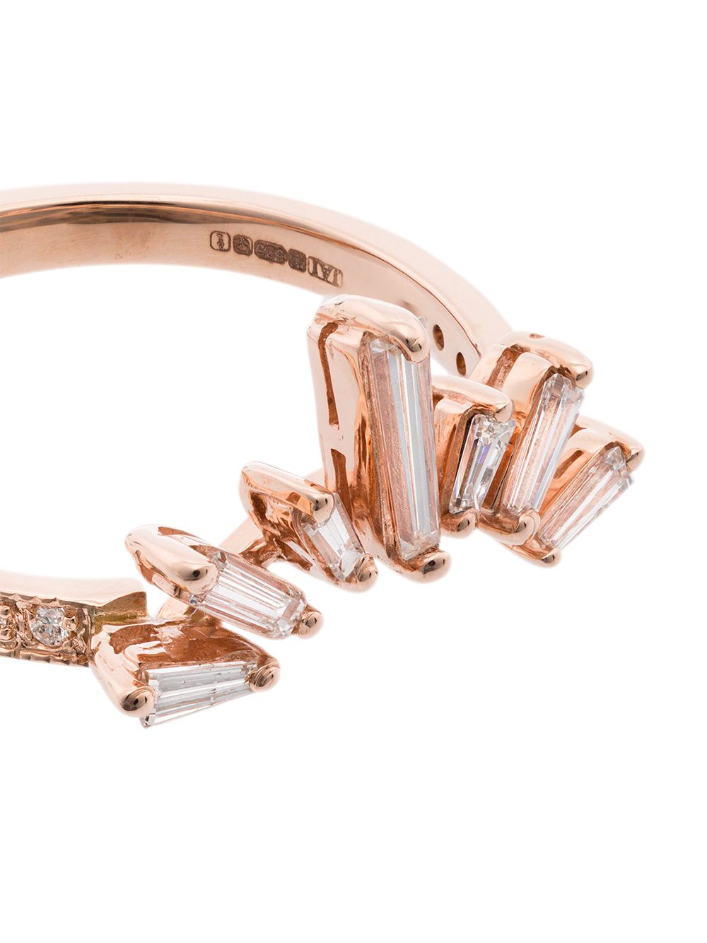 фото Jacquie aiche halo 14kt rose gold diamond ring