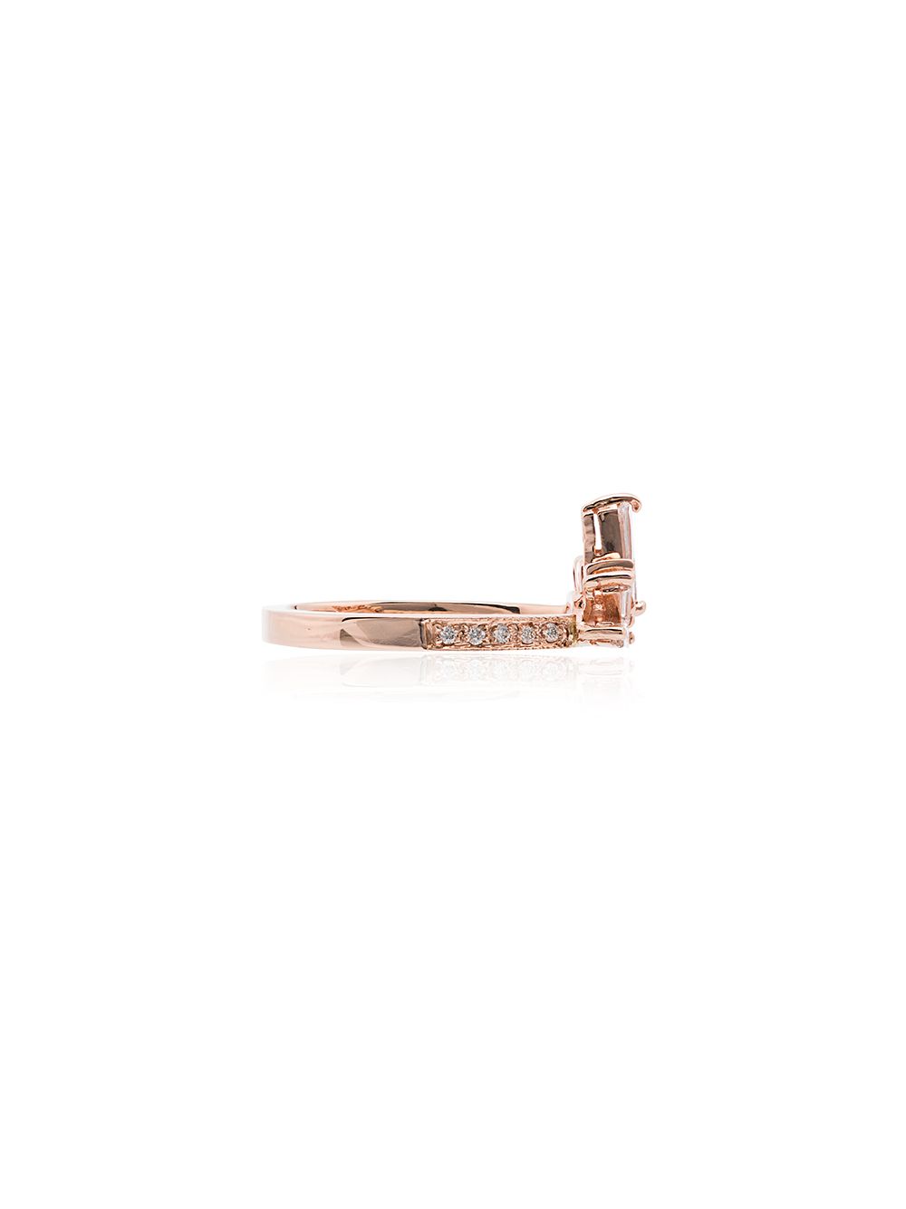 фото Jacquie aiche halo 14kt rose gold diamond ring