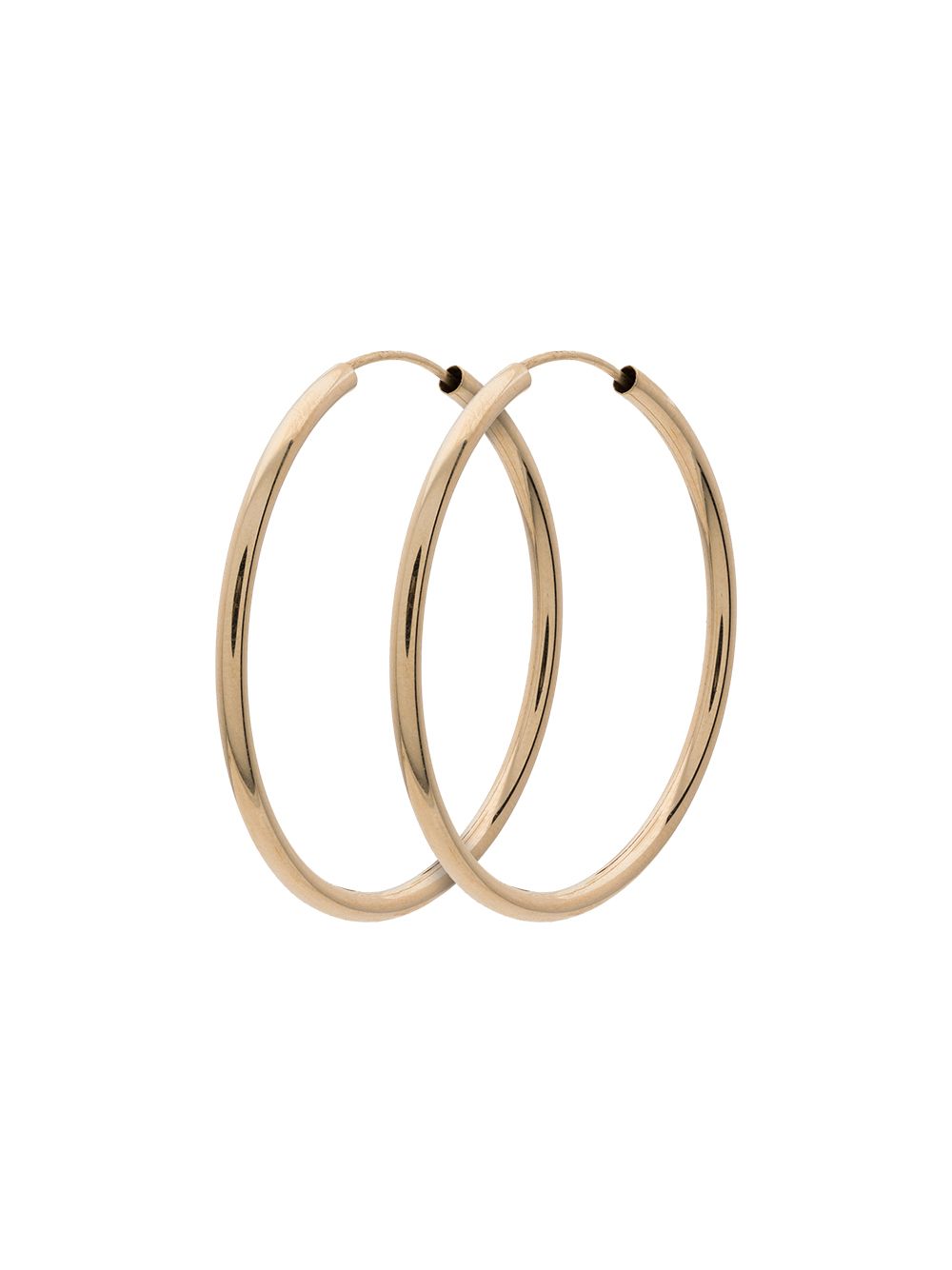 фото Jacquie Aiche smooth 14K gold hoop earrings