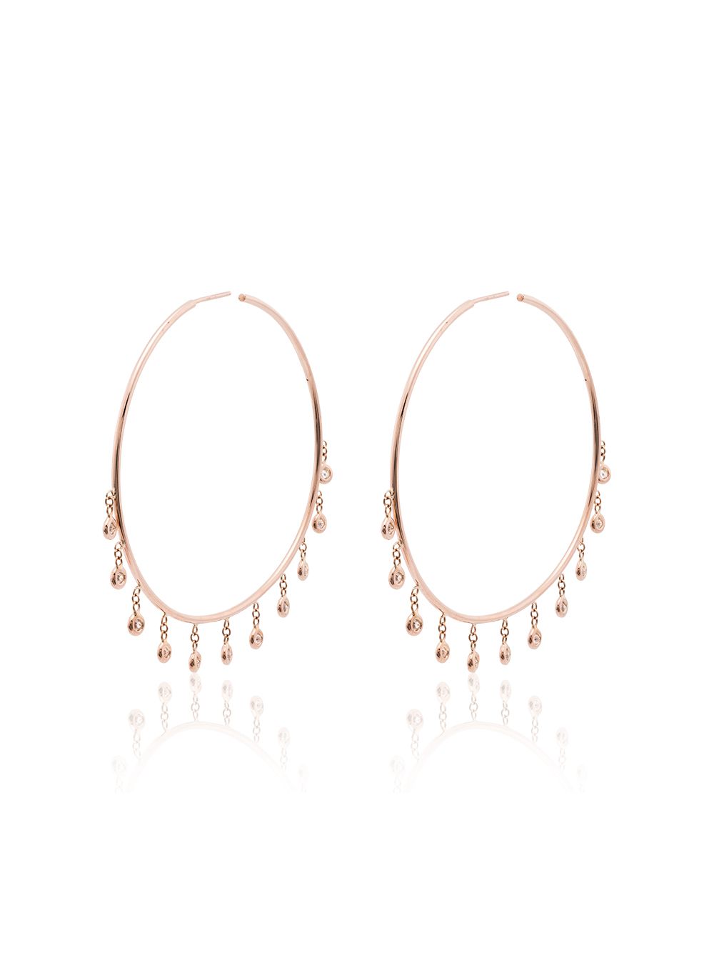 фото Jacquie aiche shaker hoop 14kt rose gold earrings