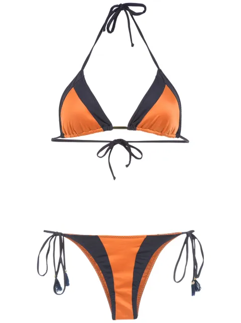 Brigitte color block bikini set