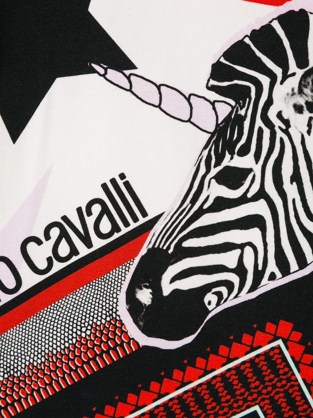 фото Roberto cavalli junior футболка с принтом zebra foulard