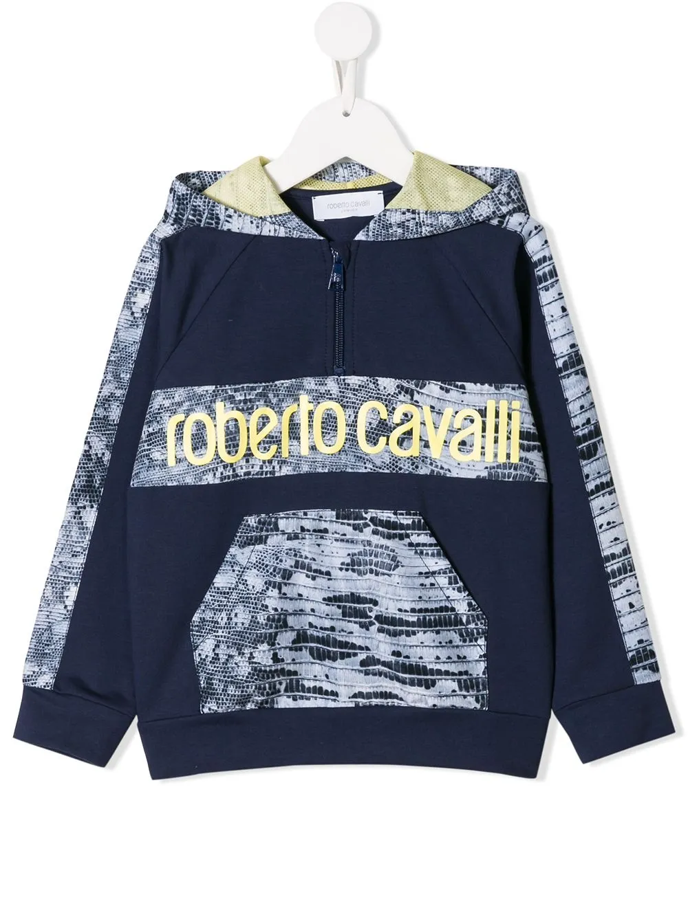 

Roberto Cavalli Junior Navy Lizard print hoodie - Blue