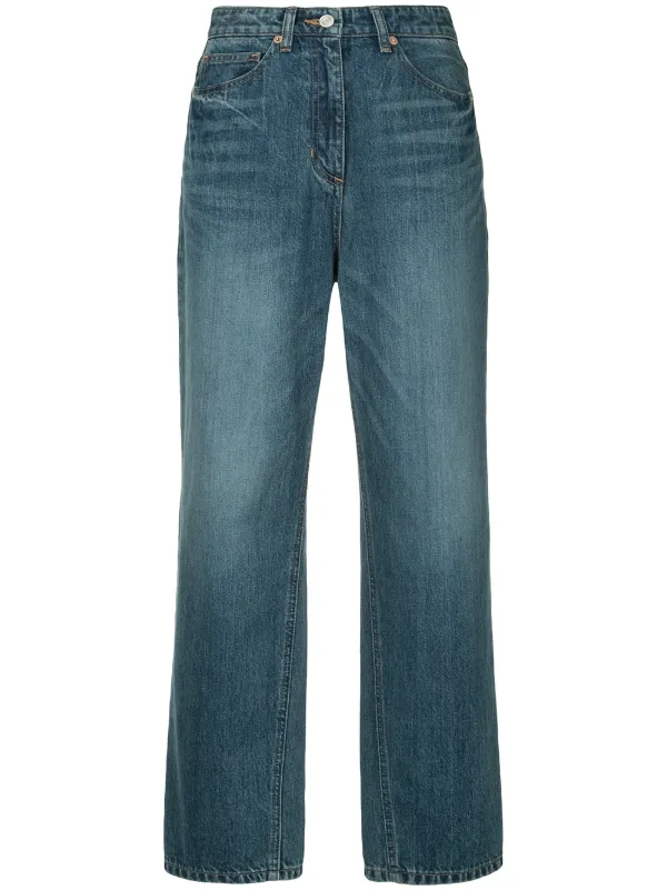 wide leg straight jeans