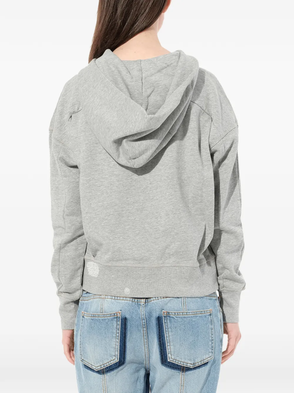 Alexander McQueen hoodie met vlinder en doodskop print Grijs