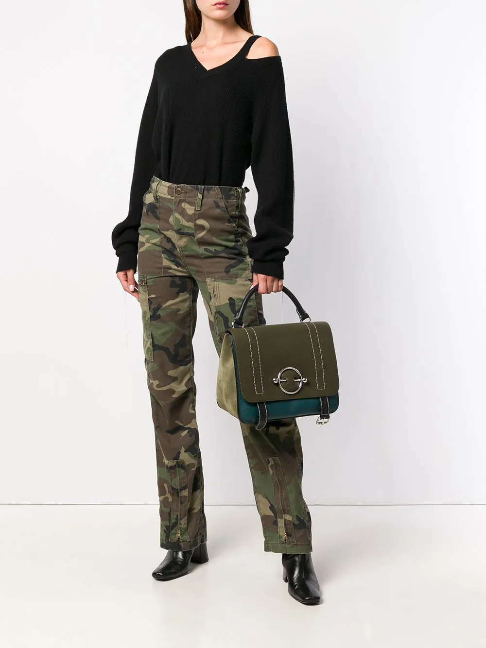  Jw Anderson Handtasche Mit Schild   Grün 