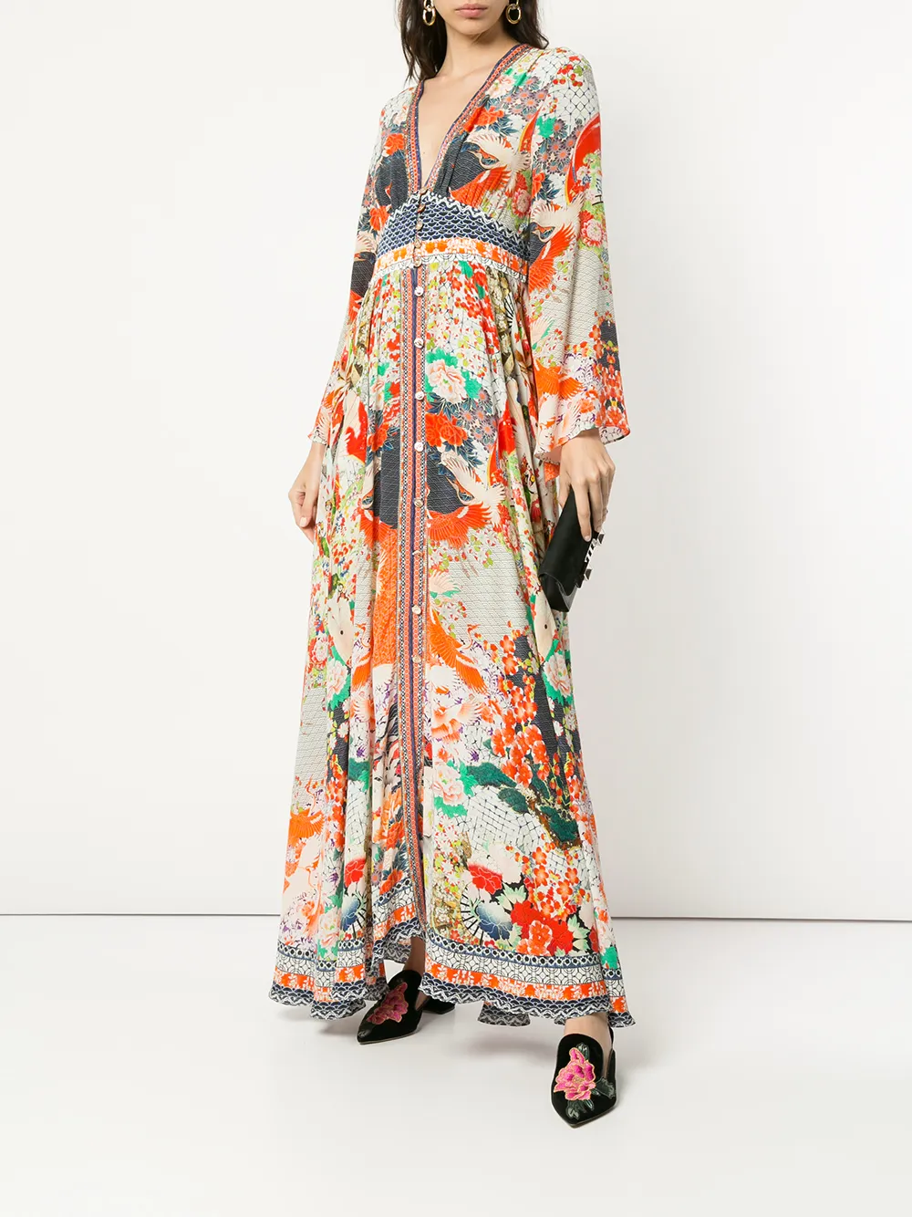 kimono sleeve maxi dress