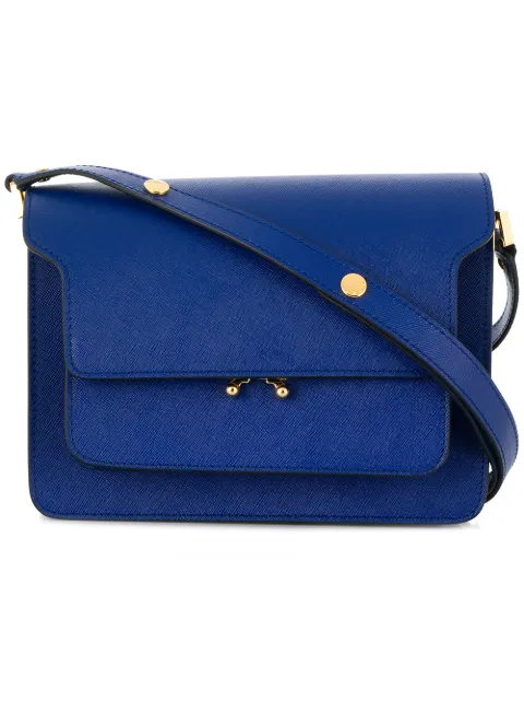 MARNI MARNI TRUNK SHOULDER BAG - BLUE