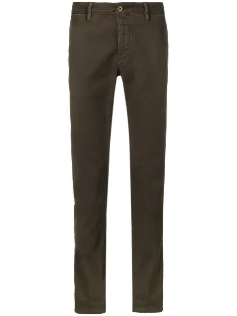 INCOTEX INCOTEX SLIM-FIT TROUSERS - GREEN