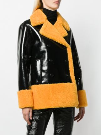 double breasted shearling jacket展示图