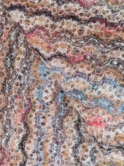 MISSONI MISSONI WAVE PATTERN SCARF - NEUTRALS