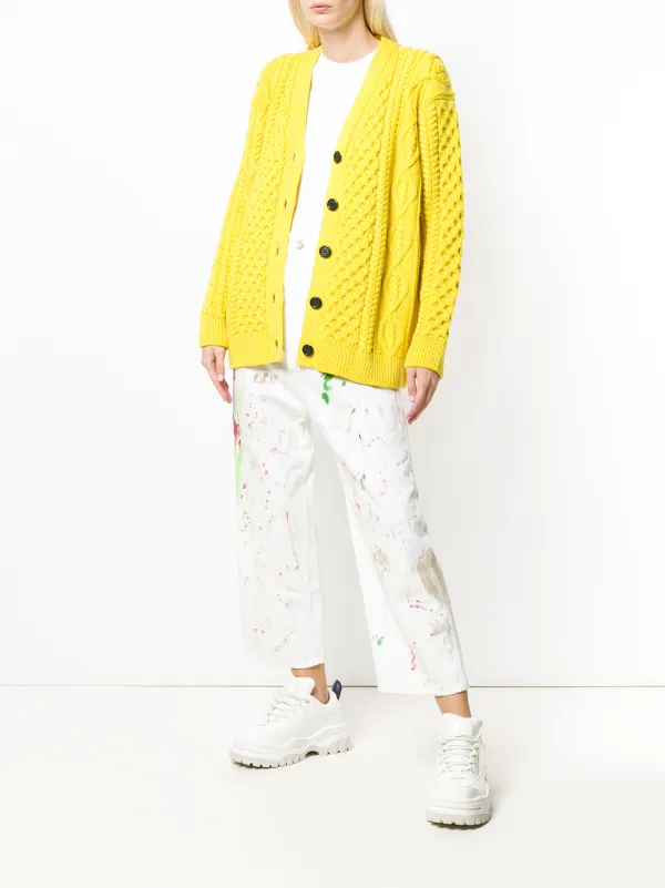 marc jacobs yellow cardigan