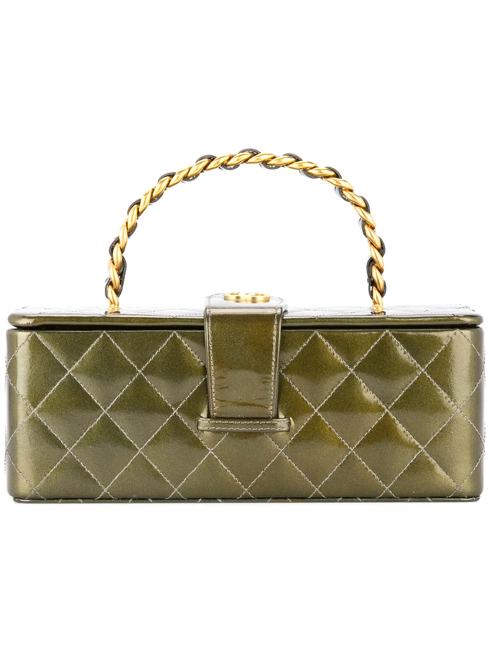 CHANEL Pre-Owned minaudière à effet matelassé - Vert