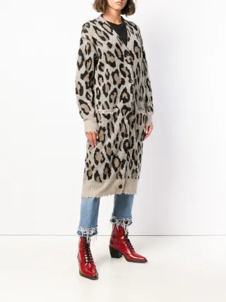 cashmere long leopard cardigan展示图