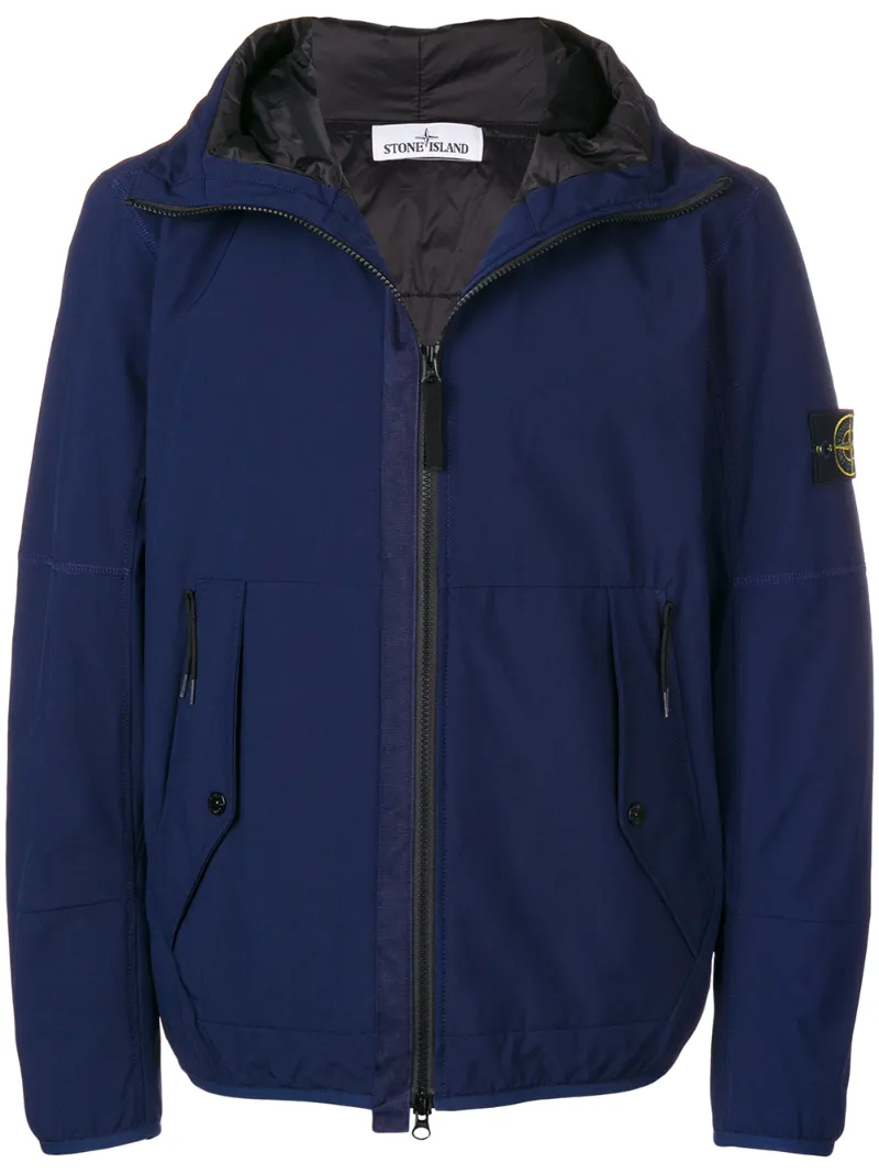 Stone Island пальто на молнии с капюшоном