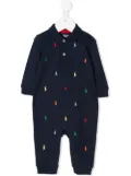POLO RALPH LAUREN KIDS logo embroidered rompers - Blue