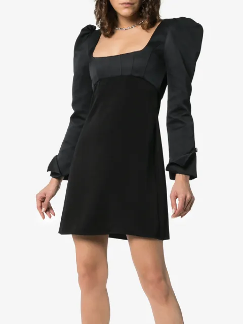 платье с рукавами фонариками. черное платье с квадратным вырезом и рукавами фонариками. платье черное. платье миди сеточными рукавами. летнее платье с квадратным вырезом декольте.