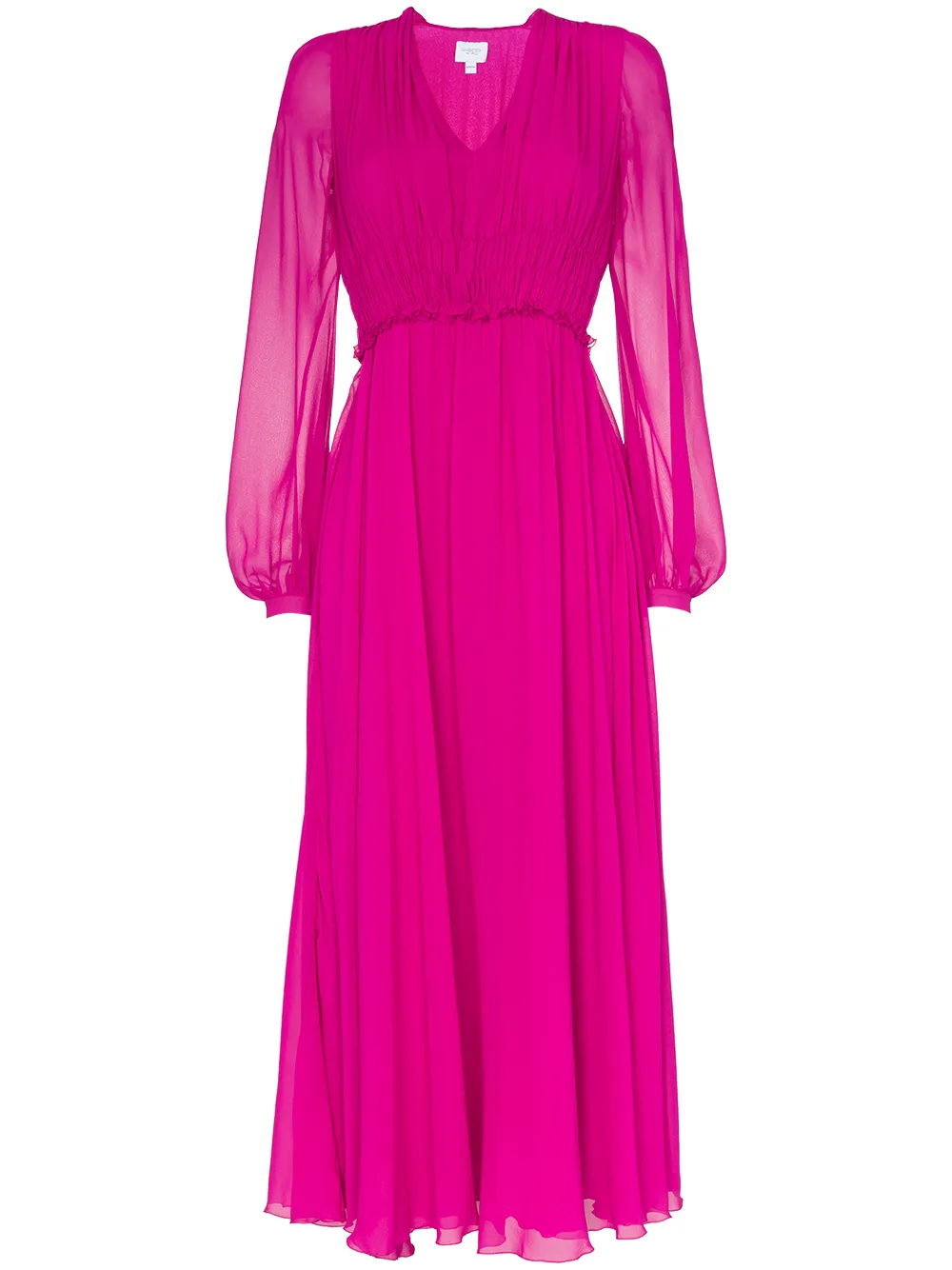 Giambattista Valli Tops GIAMBATTISTA VALLI MIDIKLEID MIT TIEFEM V-AUSSCHNITT - ROSA