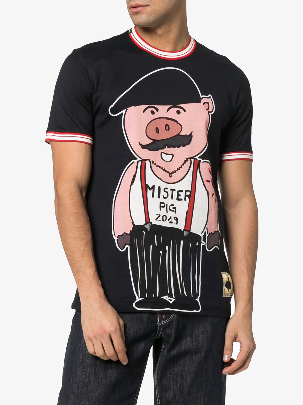 фото Dolce & Gabbana футболка с принтом Sicily Pig