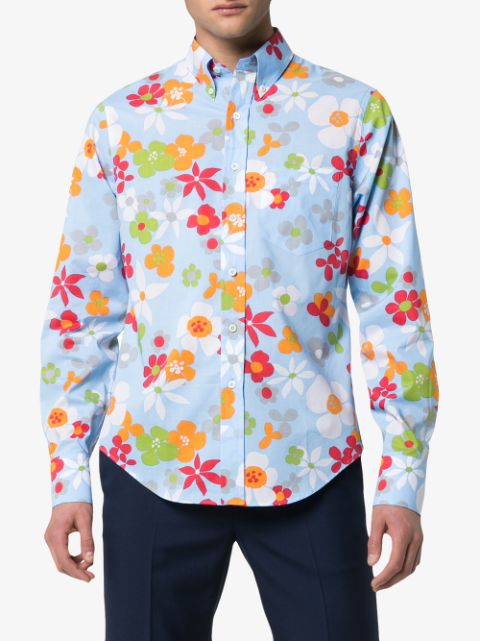 Prada Floral Print Cotton Shirt - Farfetch