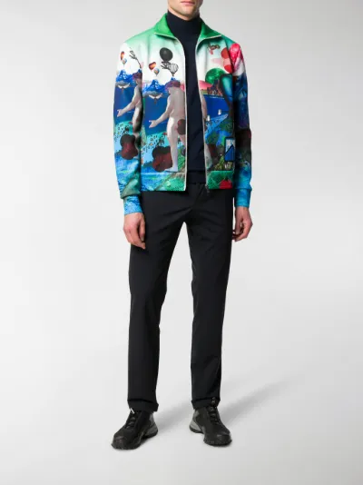 Prada flashback print high neck bomber 