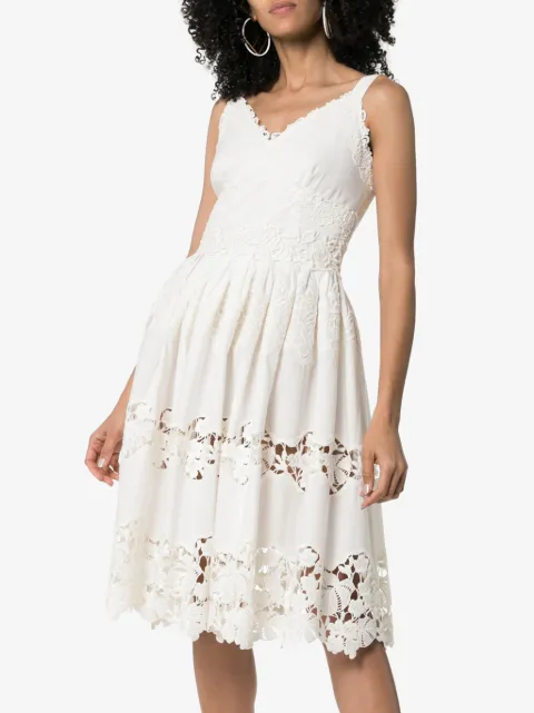 Dolce & Gabbana Floral embroidered cutout midi-dress F6C3QZFGMFE - 2