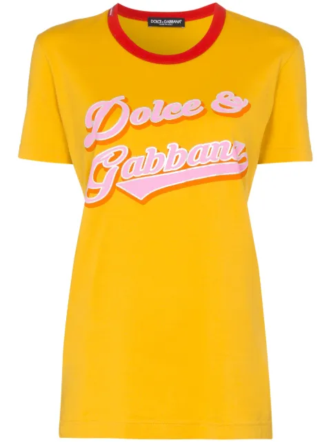 dolce gabbana yellow t shirt