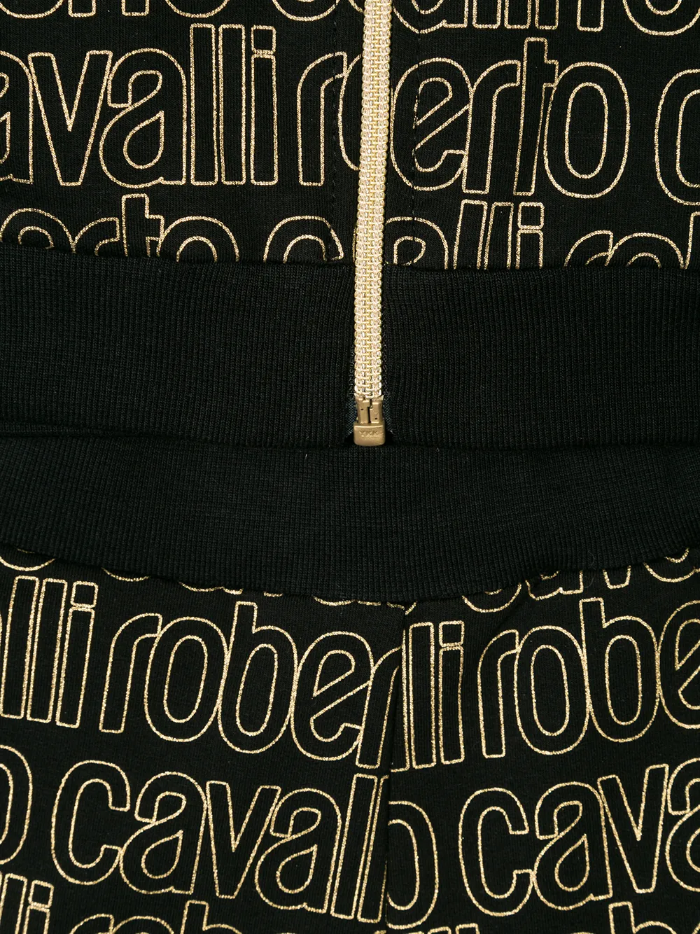 Roberto Cavalli Junior trainingspak met logoprint Zwart