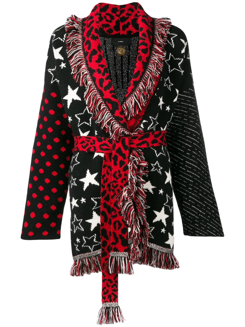 moon jacquard cardigan