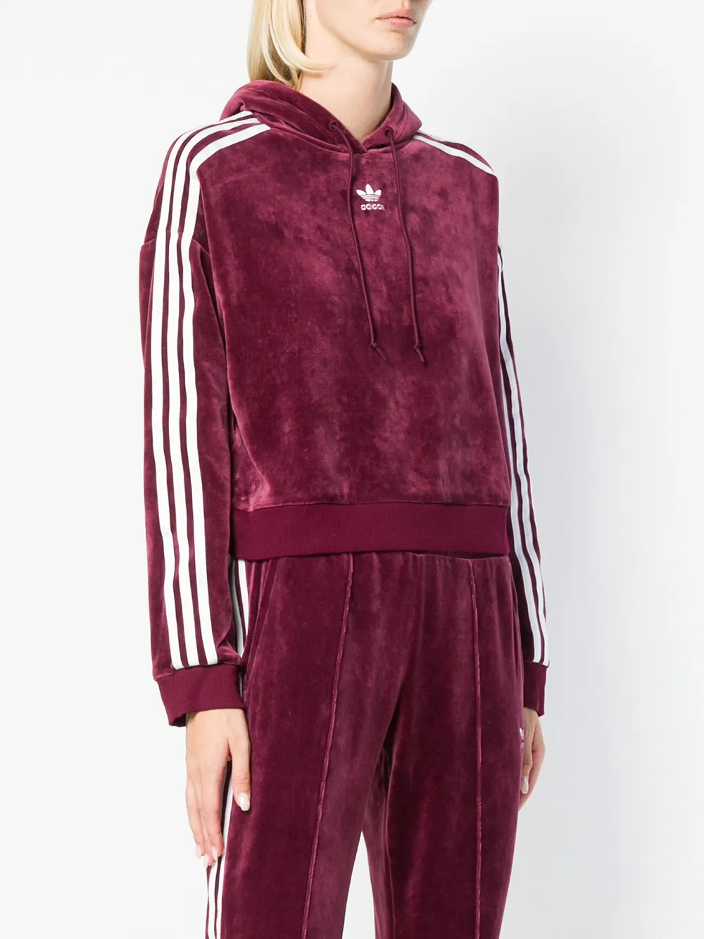 adidas trui met capuchon en logo Roze