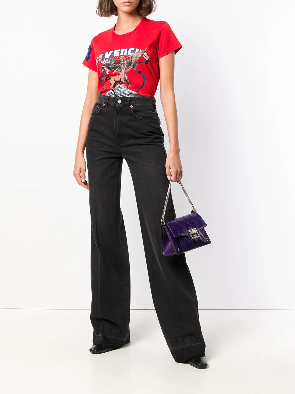 Givenchy getailleerde flared jeans - Zwart