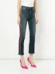 MOTHER Cropped-Jeans mit dekorativen Streifen