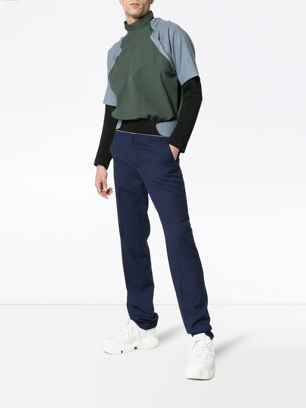 Balenciaga nette broek met rechte pijpen - Blauw