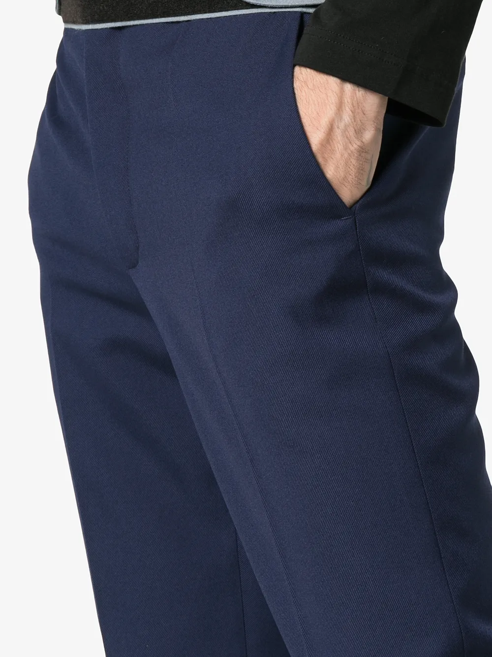 Balenciaga nette broek met rechte pijpen Blauw