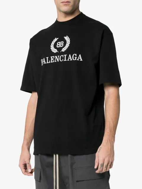 เสื้อ BALENCIAGA black logo print cotton T-shirt แต่งตัวสตรีท แต่งตัววินเทจ
