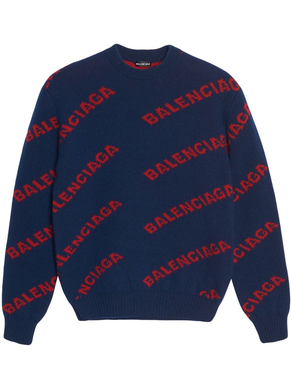 Balenciaga Logo Intarsia Jumper - Farfetch