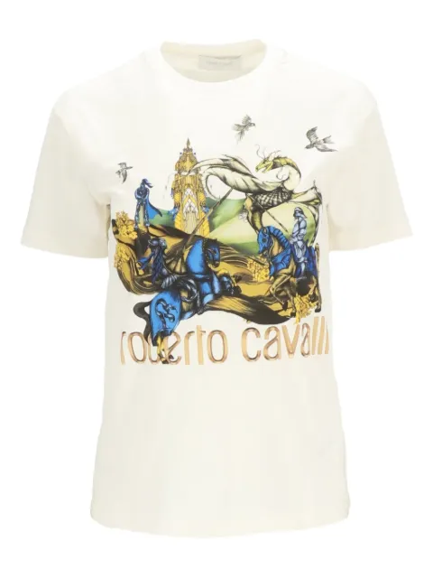 Roberto Cavalli Junior knights print T-shirtri