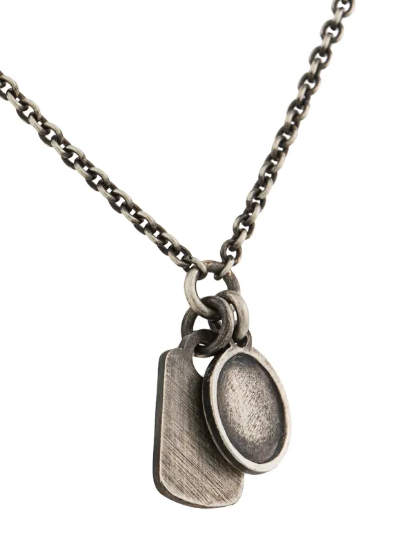 WERKSTATT:MÜNCHEN Double Tag Chain Necklace | Metallic