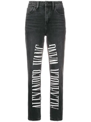 alexander wang embroidered jeans