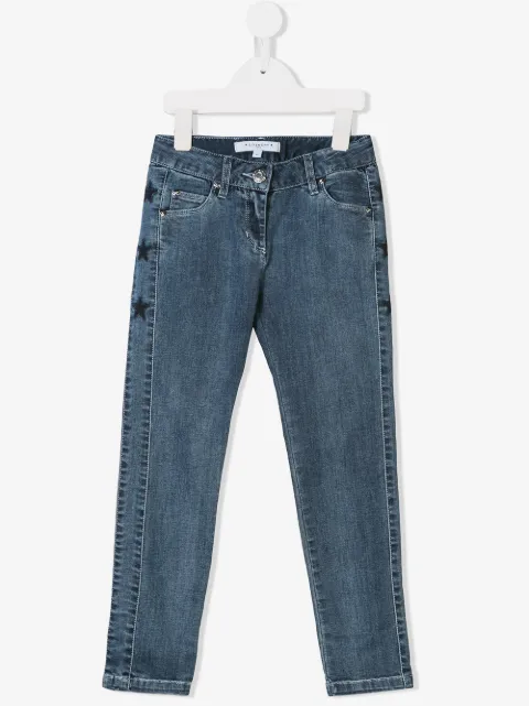 Givenchy Kids star patch skinny jeans