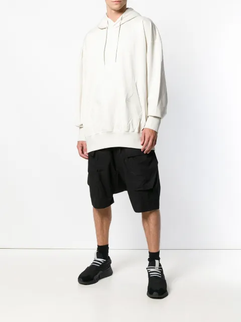 RICK OWENS DRKSHDW RICK OWENS DRKSHDW DROPPED CROTCH TRACK SHORTS - BLACK