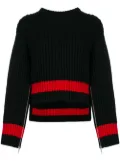 Alexander McQueen zipped sleeves chunky knit sweater - Black