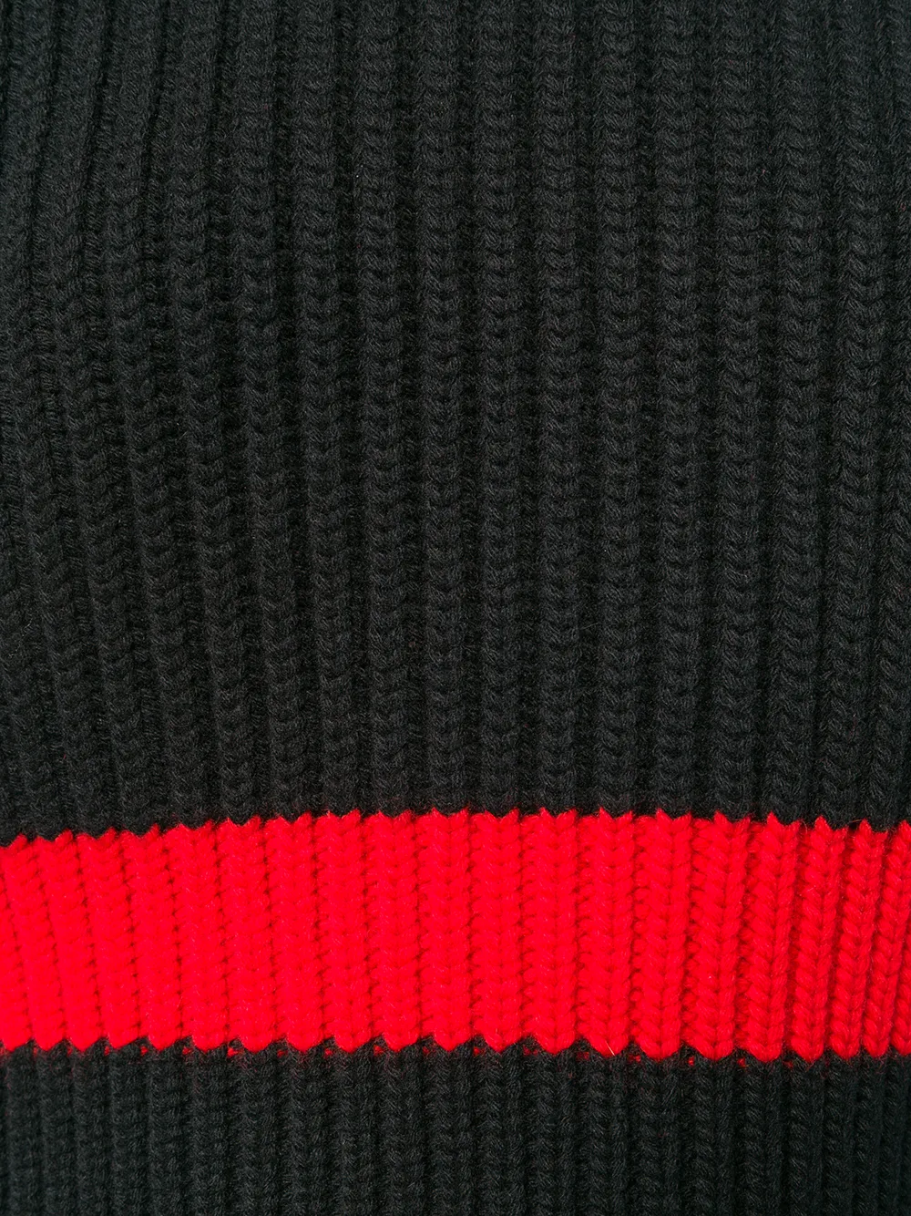 Alexander McQueen grofgebreide trui met geritste armen Zwart