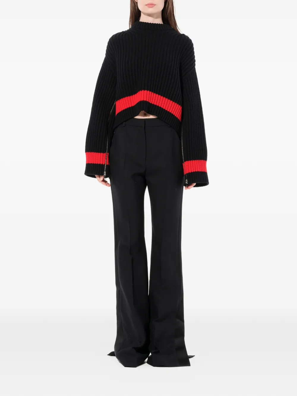  Alexander Mcqueen Pullover In Grobstrick   Schwarz 