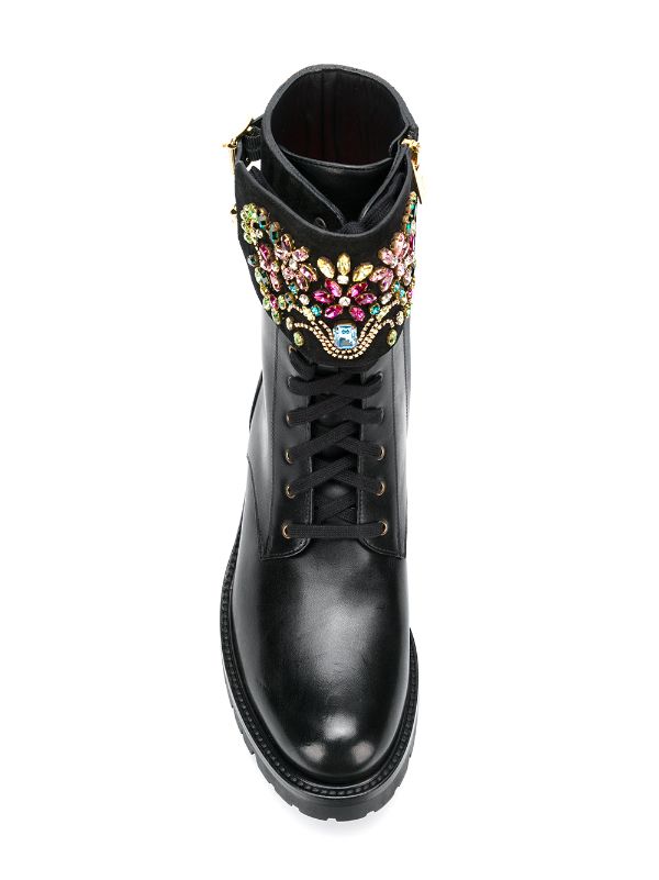 rene caovilla combat boots