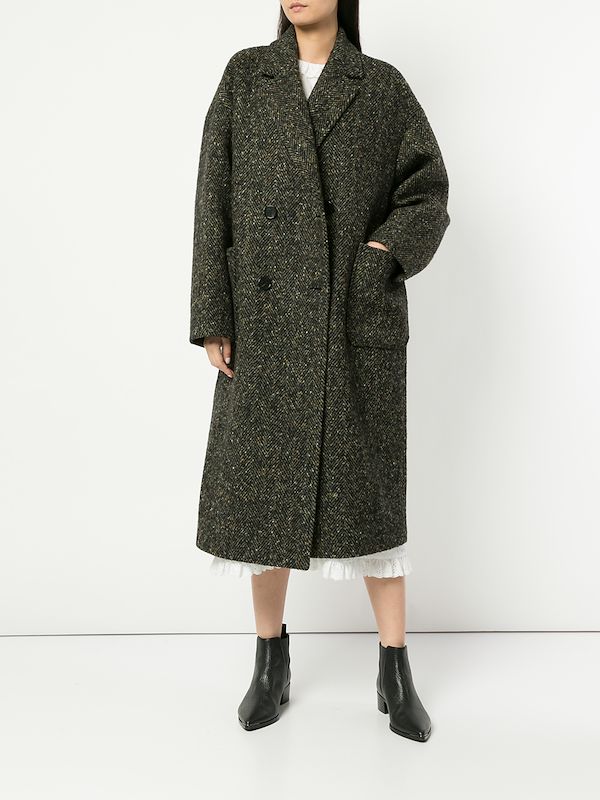 coach herringbone oversized coat