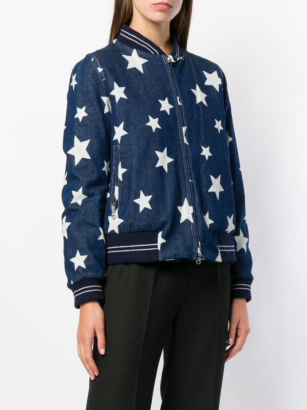 фото Liska джинсовая куртка со звездным принтом