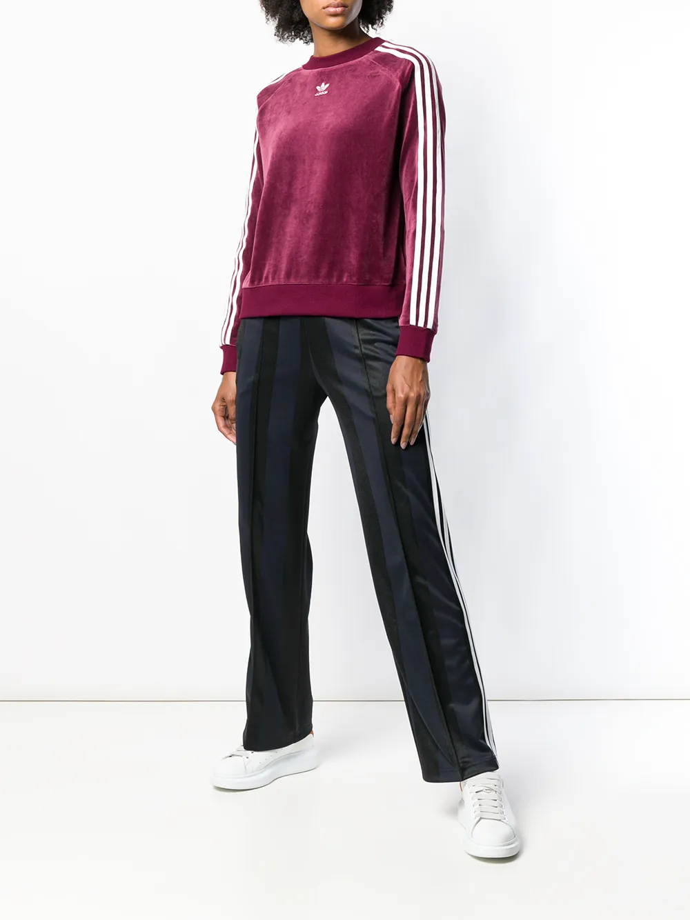 adidas sweater met drie strepen Rood