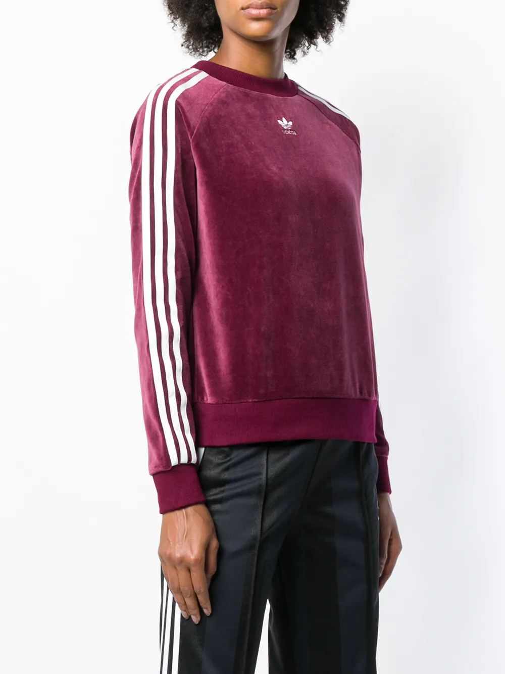 adidas sweater met drie strepen Rood