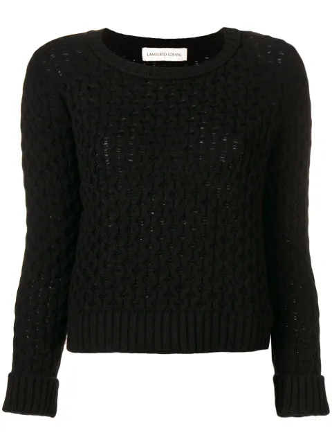 LAMBERTO LOSANI LAMBERTO LOSANI KNITTED JUMPER - BLACK